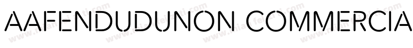 AaFenduduNon CommercialUse字体转换